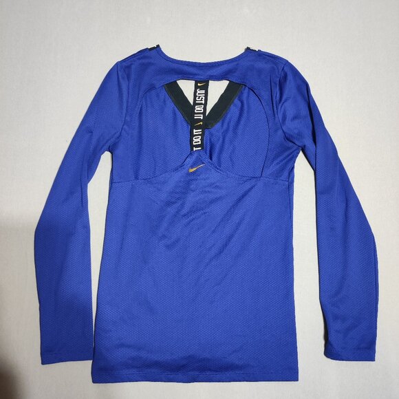 Nike Runner shirt women's siz XS blue colour open back performance running shirt - Picture 2 of 7